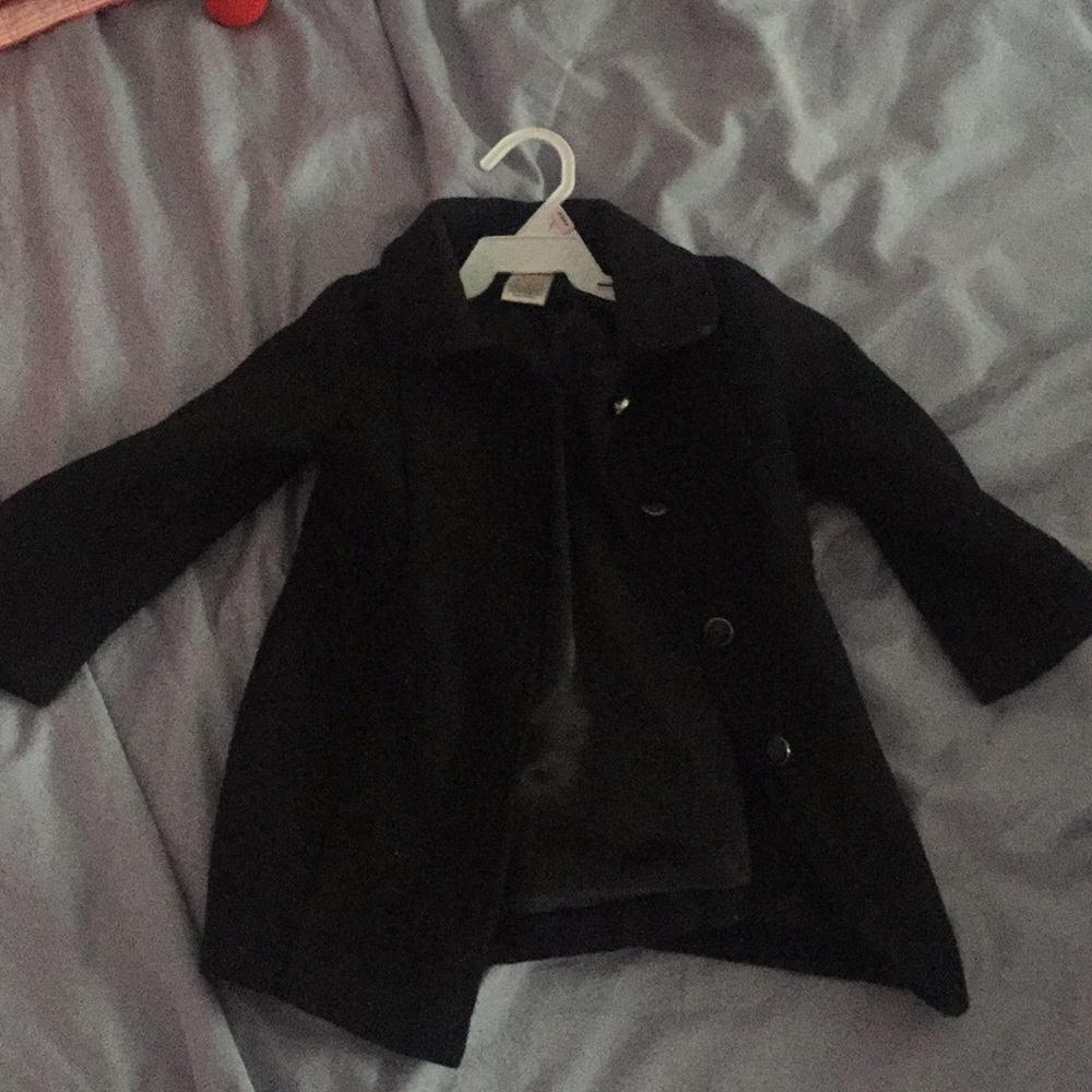Infants black pea coat
